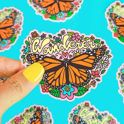 Arte de la pasión por los viajes del vagabundo de la mariposa