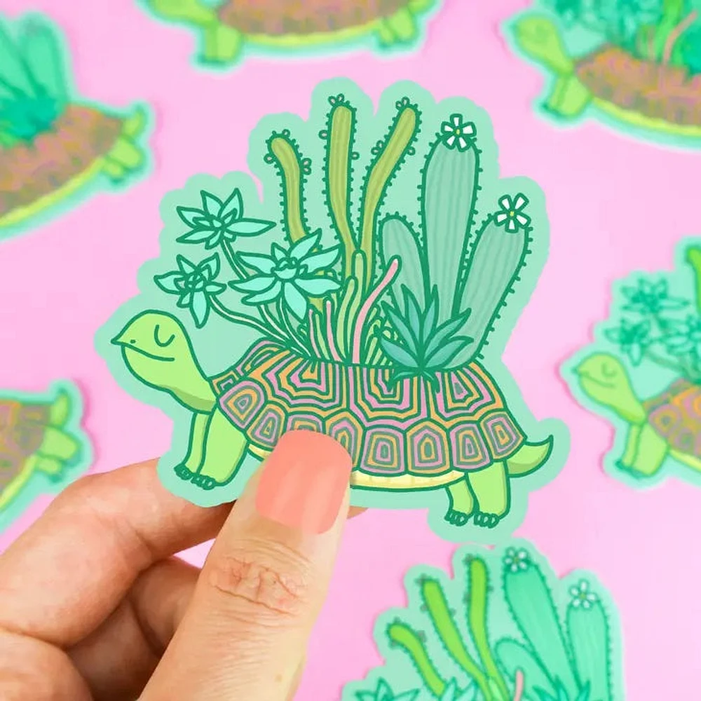 Succelent Turtle Sticker