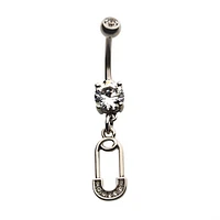 Safety Pin Dangle Navel