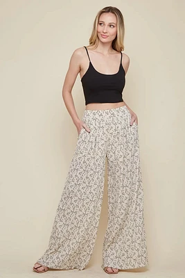 Printed Yoryu Wide Leg Pants