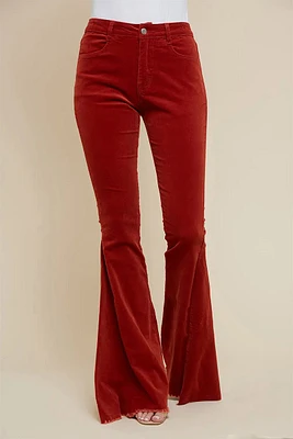 Corduroy Flared Pants Plus