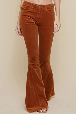 Corduroy Flared Pants Plus