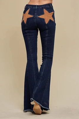 Back Suede Star Flair Denim