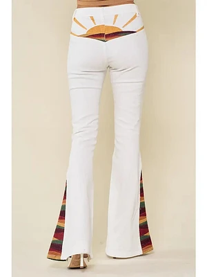 Embroidered Flare Jeans