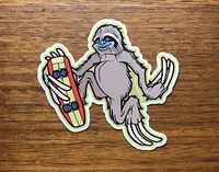 SKATER SLOTH STICKER 193