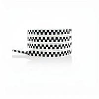 3D CHECKER BORAD FLAT SHOELACES