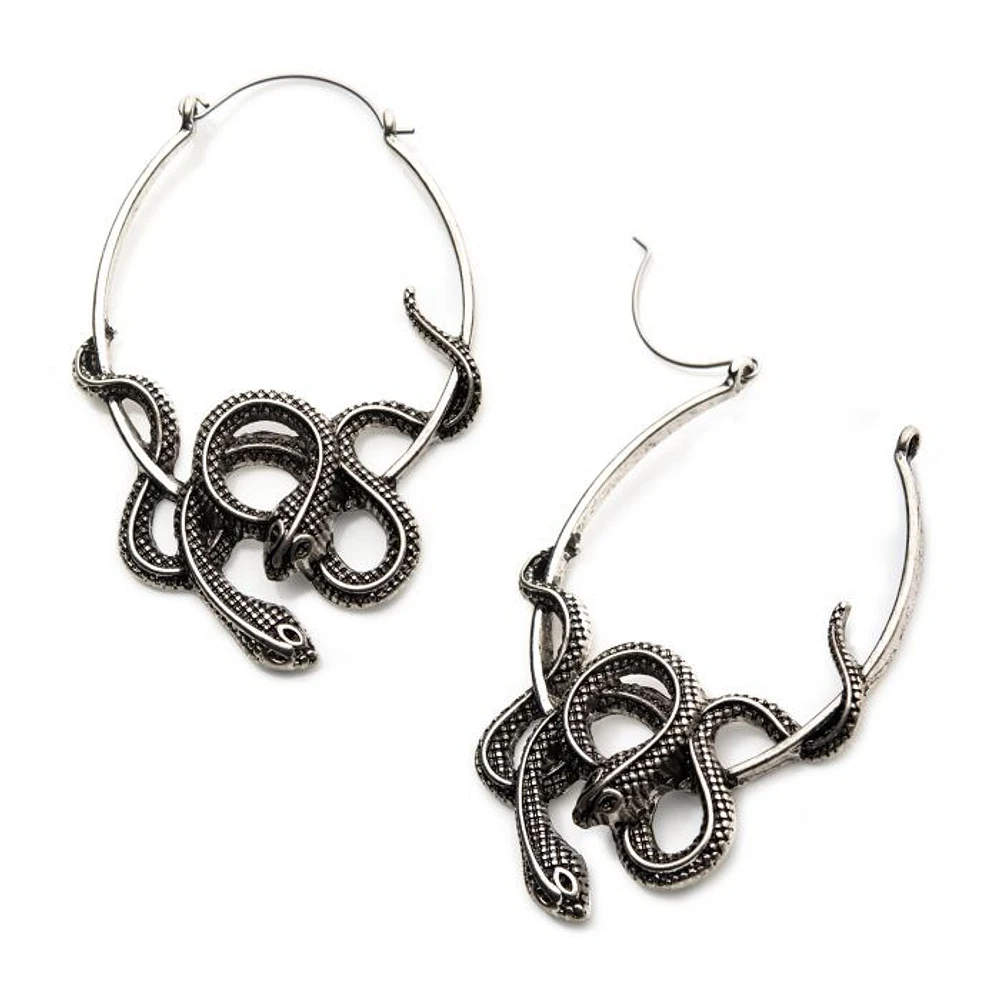 Steel with Antiqued Silver Plated Cut Out Snake Plug Hanger