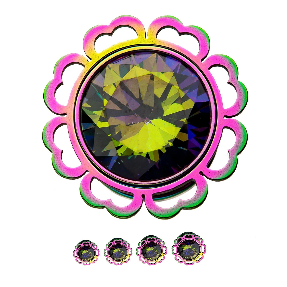 RAINBOW LRG FLOWER GEM MACHINE HEAD