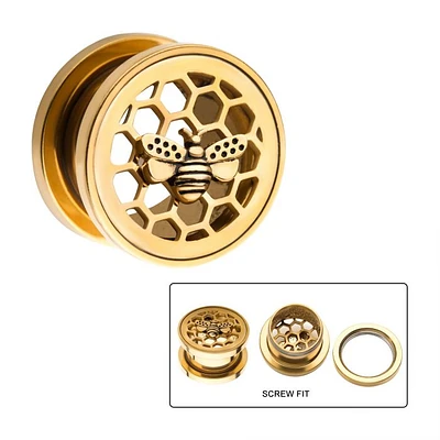 Bee With Honeycomb 0g - 7/8"