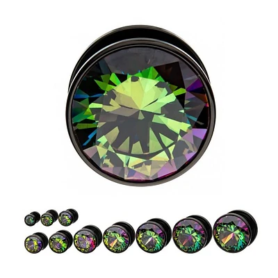 Black Machine Heads Medium Jewel 0g - 7/8"