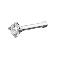 S/S 3mm Prong Gem Nose Bone