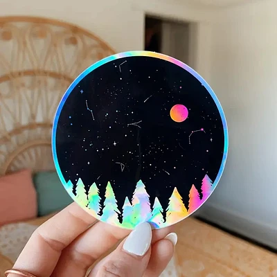 Sun Night Sky Suncatcher Decal