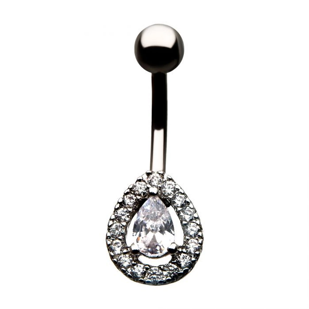 TEARDROP SHAPE WITH JEWELS SURROUNDING