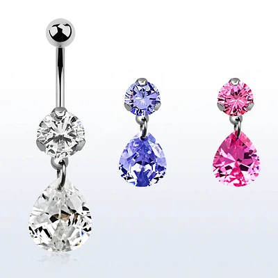 Teardrop Cubic Zirconia Dangle