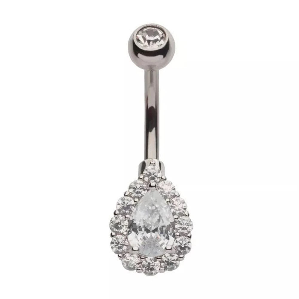 Teardrop Multi Prong Gem Navel