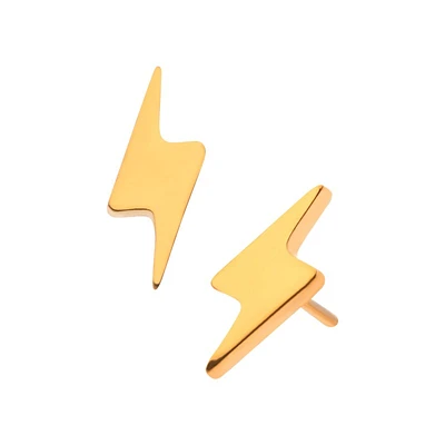 Lightning Bold 24Kt Gold PVD Threadless Top