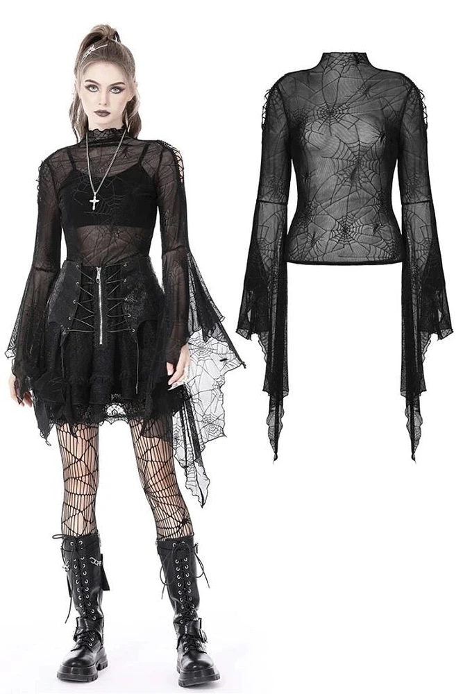 Punk Spider Mesh Exagerado Slvs