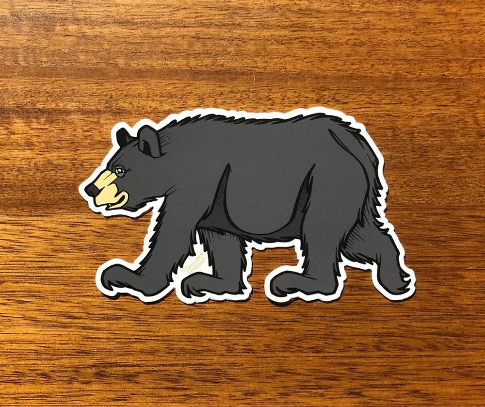 WANDERING BLACK BEAR STICKER 201