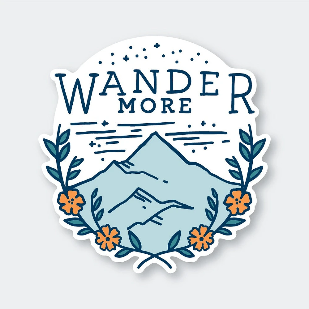 Wander More Sticker 2.8" X 2.86"