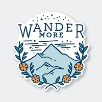 Wander More Sticker 2.8" X 2.86"