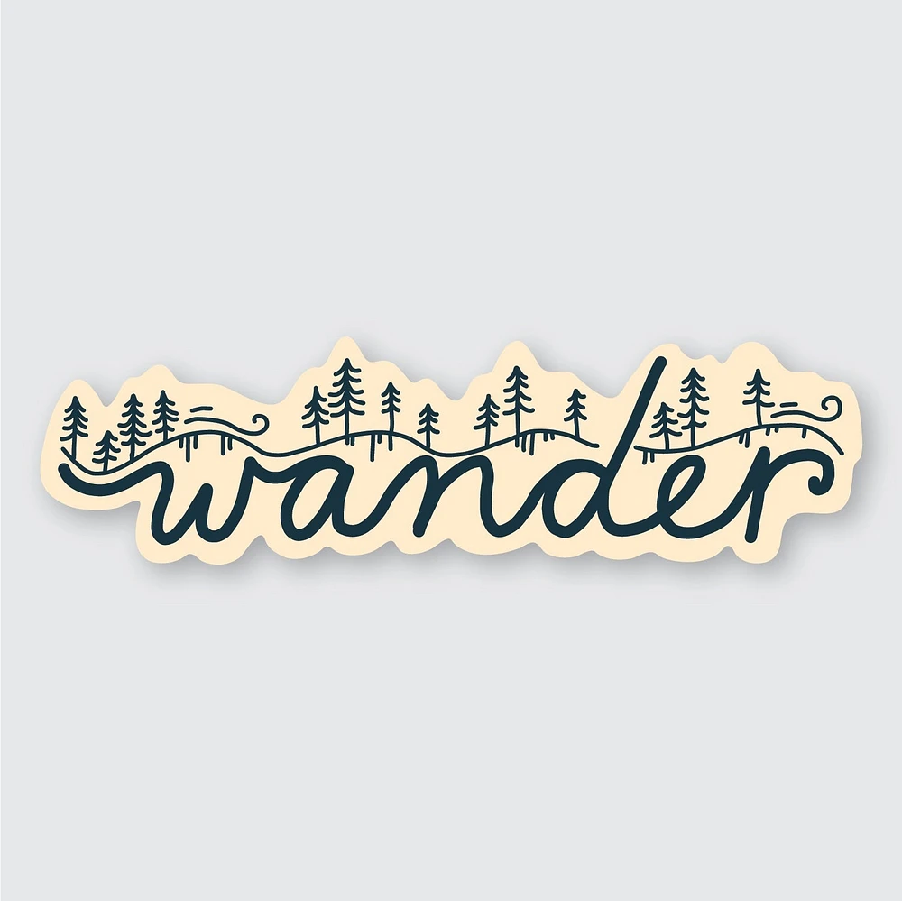 Wander Hillside Sticker 4.54" X 1.27"