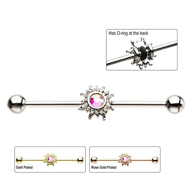 Wavy Sun Industrial Barbell