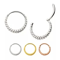 16g Wrapped Design Hinged Hoop