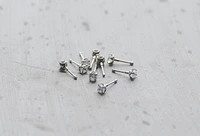 16G TI PRONG GEM 2.5MM CZ