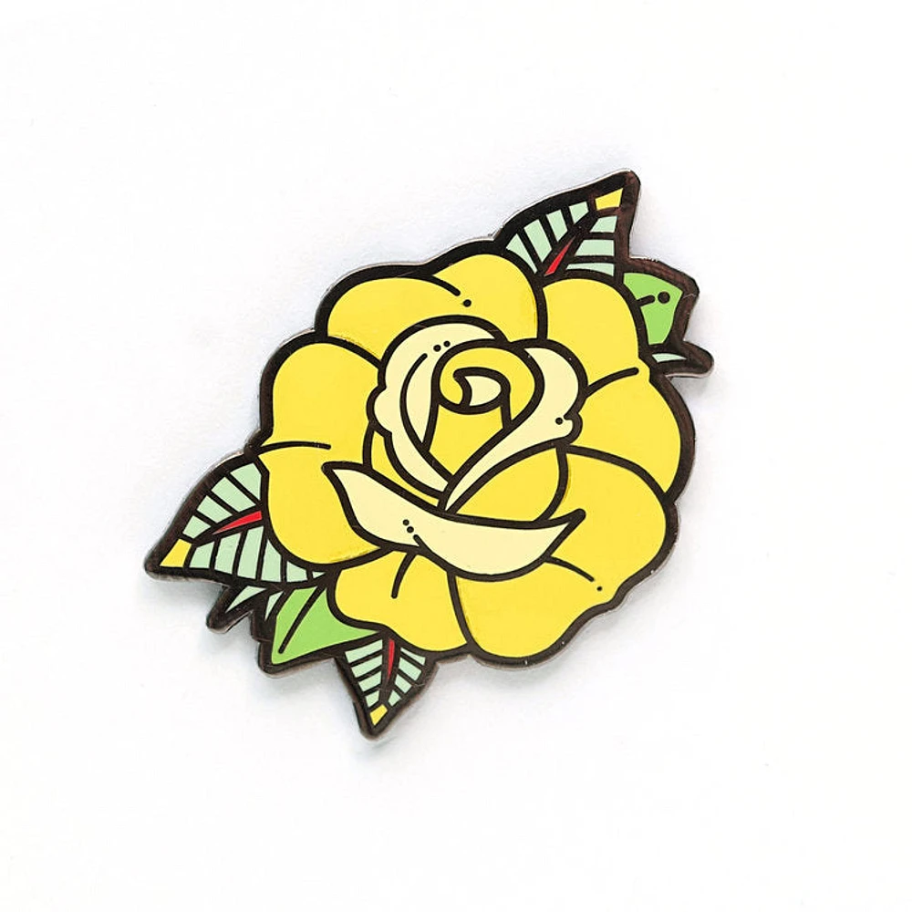 Épingle rose jaune