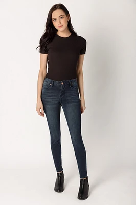 YMI Dark Wash Mid-Rise Skinny Jean