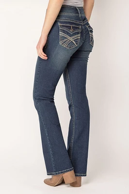 WallFlower Heidi Wash Luscious Curvy Mid-Rise Bootcut Jean