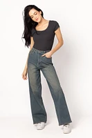 Almost Famous Ultra 90's High-Rise Wide-Leg Jeans Mid Wash