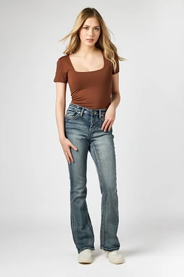 YMI Olympic Wash Mid-Rise Bootcut Jean