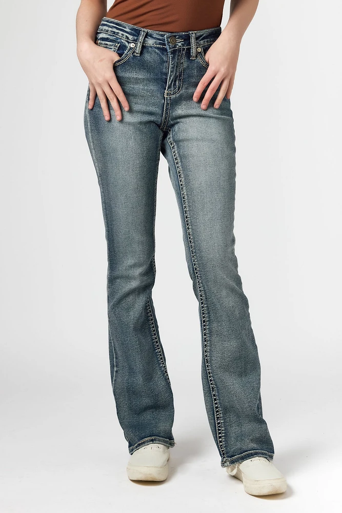 YMI Olympic Wash Mid-Rise Bootcut Jean