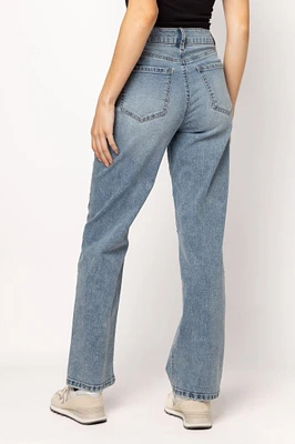 Celebrity Pink Mid-Wash High-Rise Straight Jean