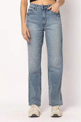 Celebrity Pink Mid-Wash High-Rise Straight Jean