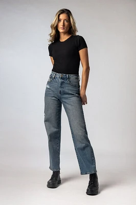 Celebrity Pink Emaline Wash High-Rise Straight Jeans