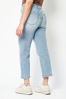 YMI Mid-Wash High-Rise Cropped Jean