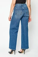 YMI Dark Wash High-Rise Wide-Leg Jean
