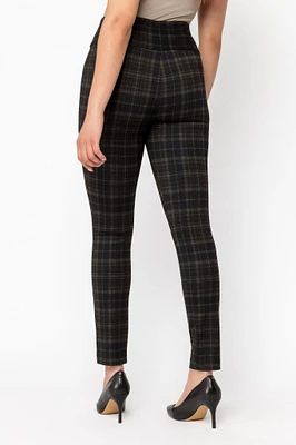 Elodie Plaid Seriously Slimming Skinny Pant