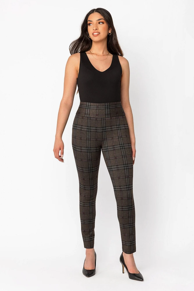 Lina Plaid Seriously Slimming Skinny Pant