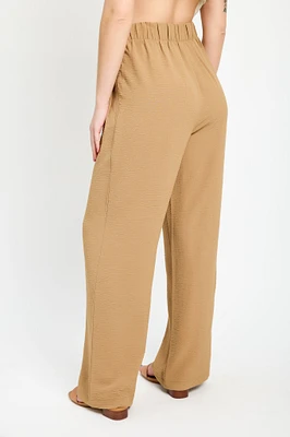 Airflow Wide-Leg Tie-Front Pant