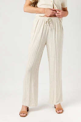 Linen-Blend Drawstring Pant