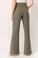Stretch Crepe Pant with Tie-Belt