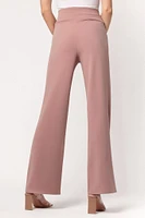 Stretch Crepe Pant with Tie-Belt