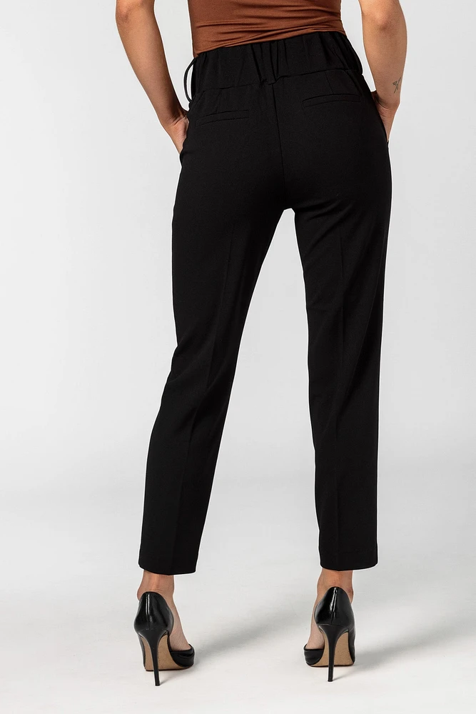 Knit Crepe Wide Waistband Trouser