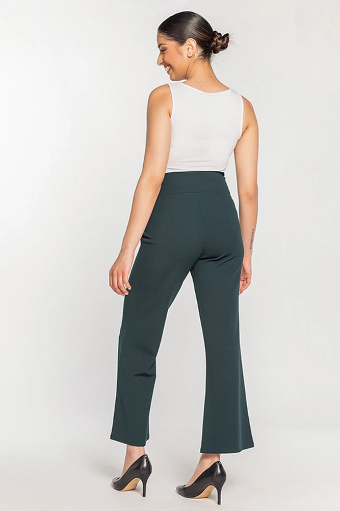 Stretch Crepe Pant with Tie-Belt  - Short Inseam