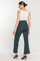 Stretch Crepe Pant with Tie-Belt  - Short Inseam