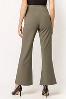 Stretch Crepe Pant with Tie-Belt  - Short Inseam