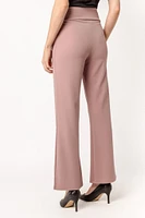Stretch Crepe Pant with Tie-Belt  - Short Inseam